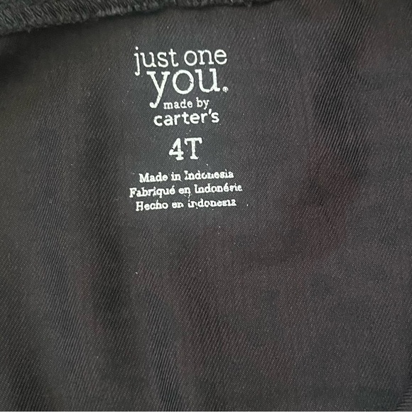Carter’s casual twirl bodysuit dress Girl 4T midnight leopard print front button - Picture 9 of 12